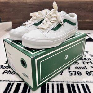 Vans X Museum of Peace and Quiet OG Style 36 LX 'White Green' Leather Low Shoes